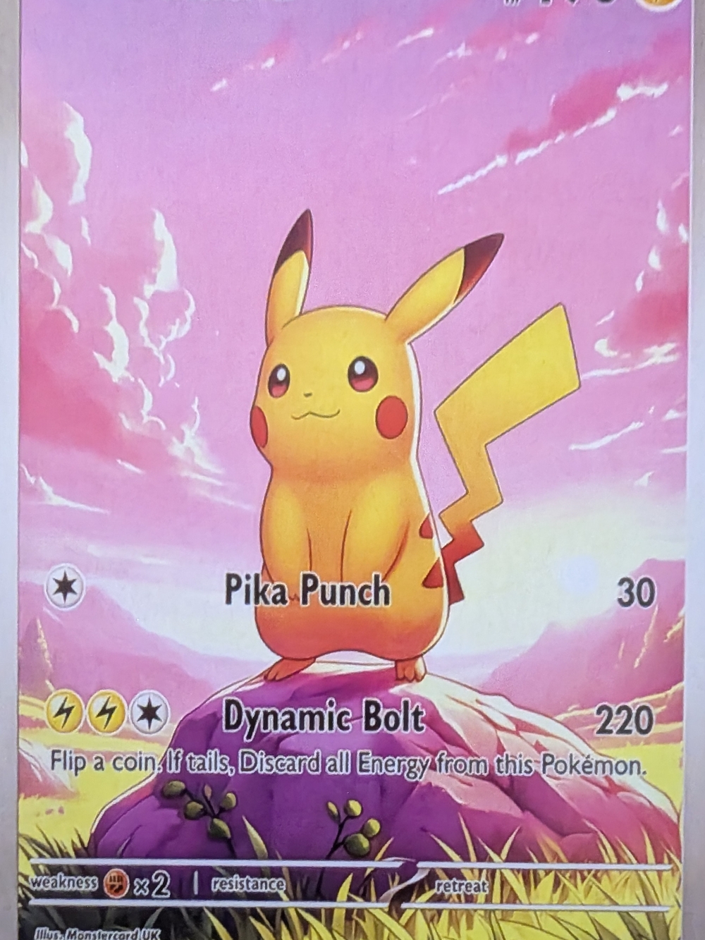 Pokemon Pikachu Trading Card - Yellow, Pink